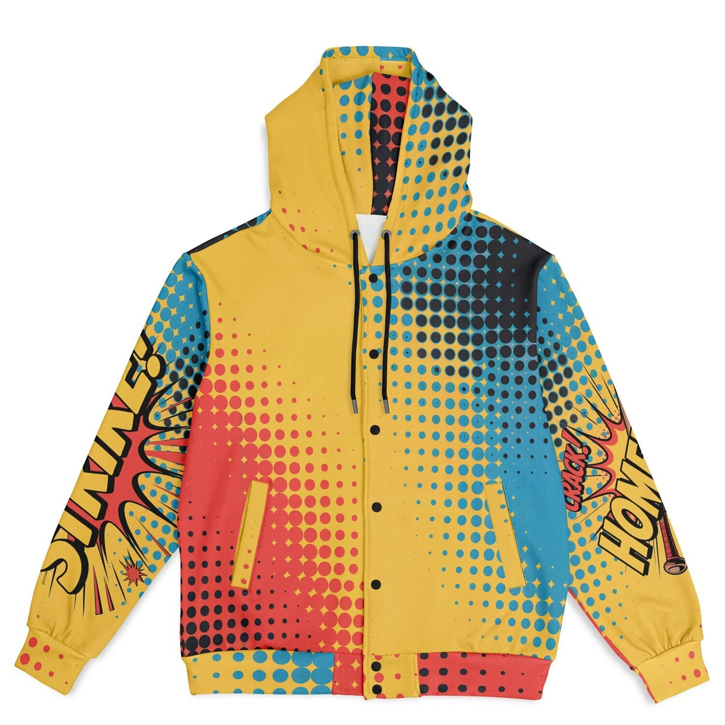 Customizable Comic Pop Baseball Jacket - Game Day Outerwear