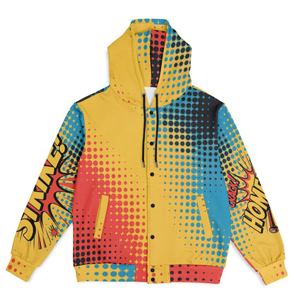 Customizable Comic Pop Baseball Jacket - Game Day Outerwear