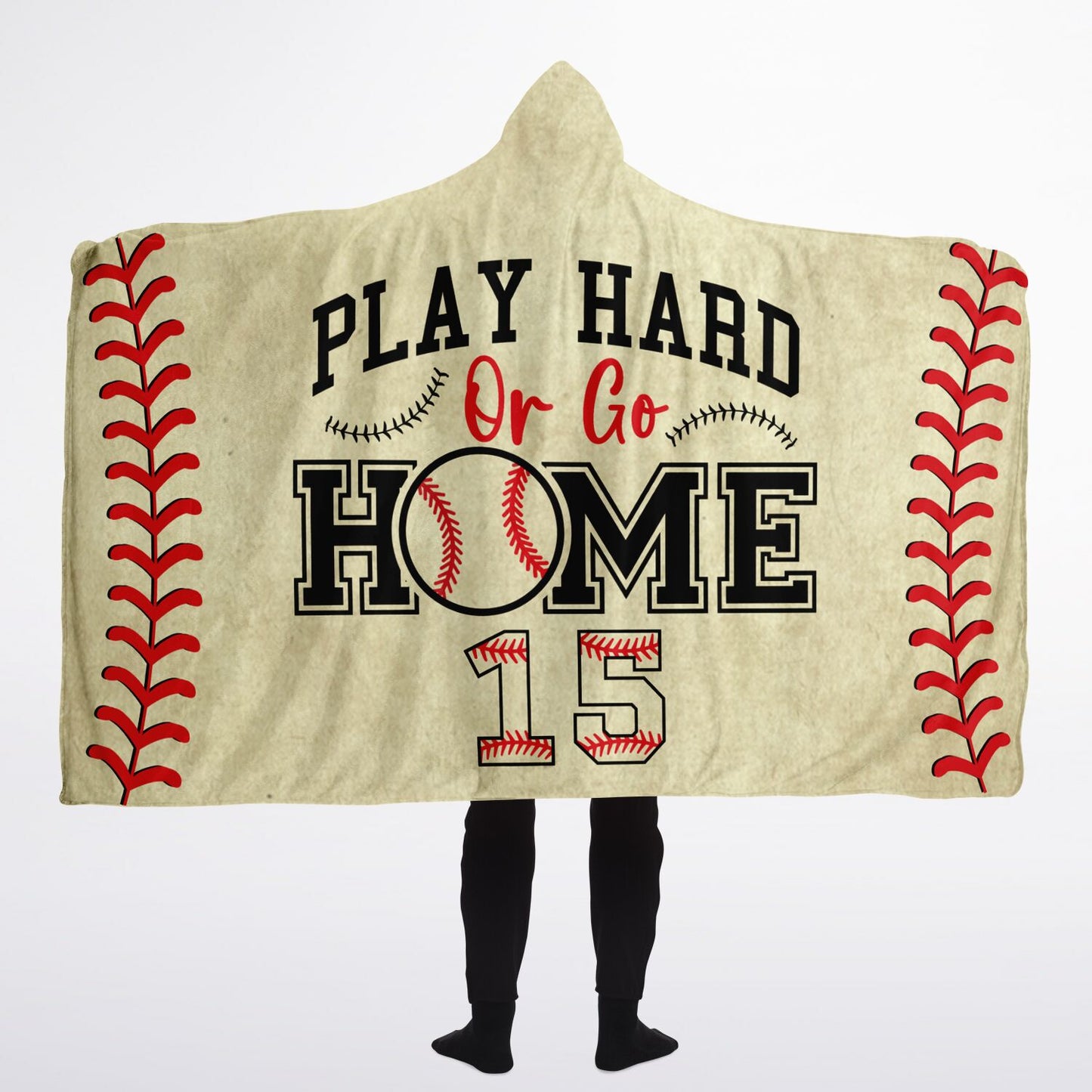Play Hard or Go Home Custom Sherpa Blanket – Personalized Sports Design