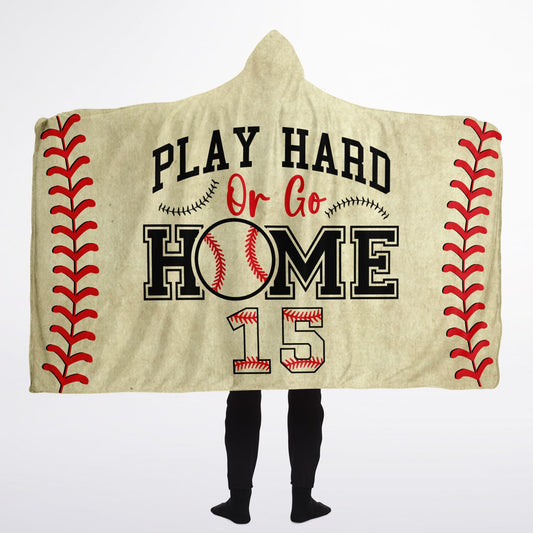 Play Hard or Go Home Custom Sherpa Blanket – Personalized Sports Design