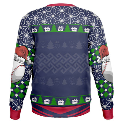 “I’ll Be Home for Christmas” Baseball Ugly Sweater – Festive Holiday Sweatshirt