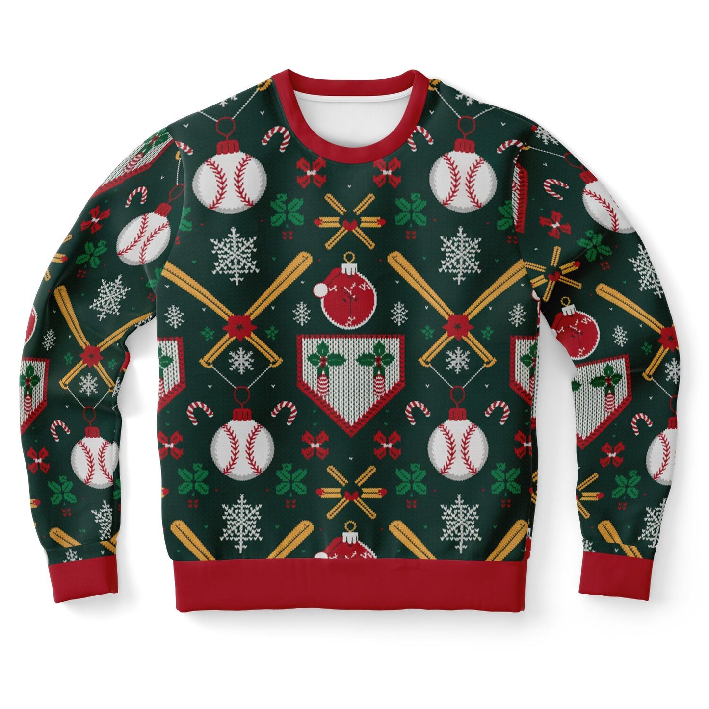 Premium Baseball Ugly Sweater – Festive Game Day Sweatshirt